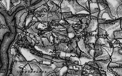Old map of Burnett's Hill in 1898