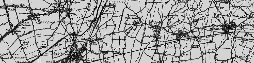 Old map of Broadgate Ho in 1898