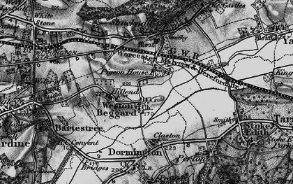 Old map of Weston Beggard in 1898