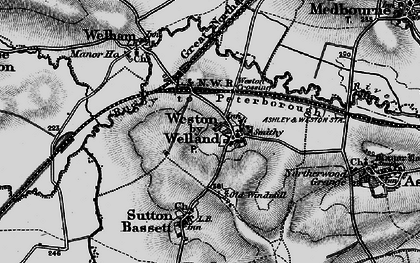 Old map of Weston by Welland in 1898