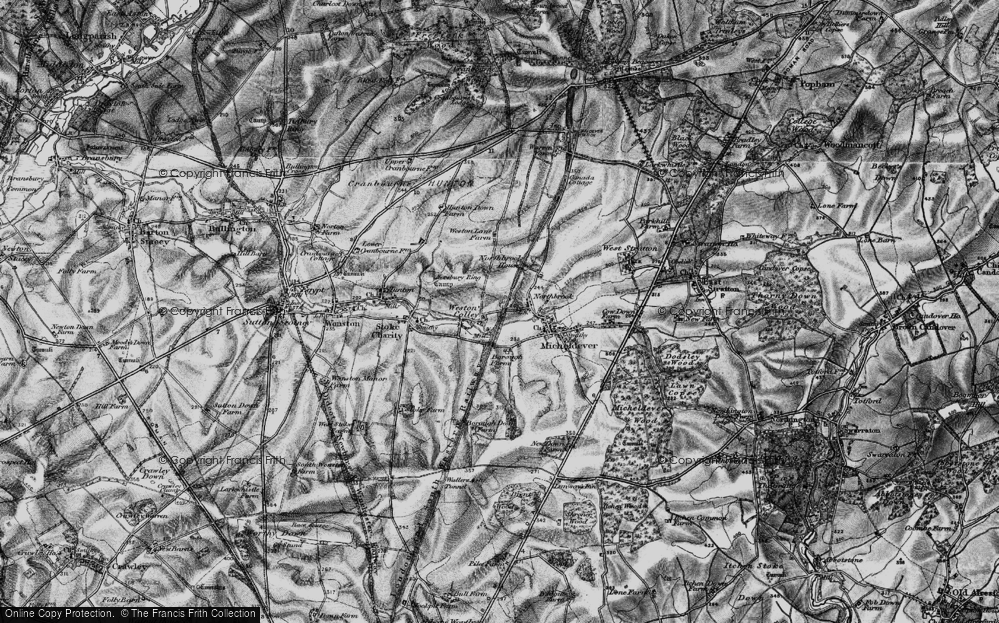 Old Map of Historic Map covering Bazeley Copse in 1895