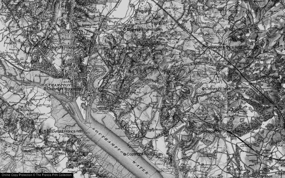 Old Map of Weston Common, 1895 in 1895