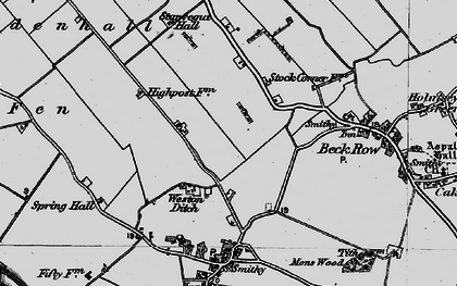 Old map of Weston Ditch in 1898