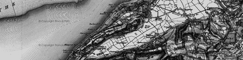 Old map of Weston in Gordano in 1898