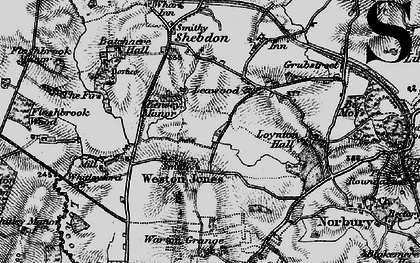 Old map of Weston Jones Mill in 1897