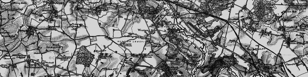 Old map of Weston Longville in 1898