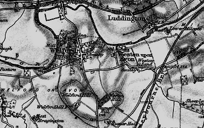 Old map of Weston-on-Avon in 1898