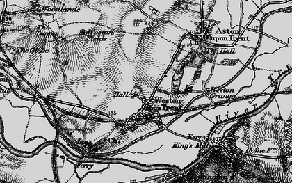 Old map of Weston-on-Trent in 1895