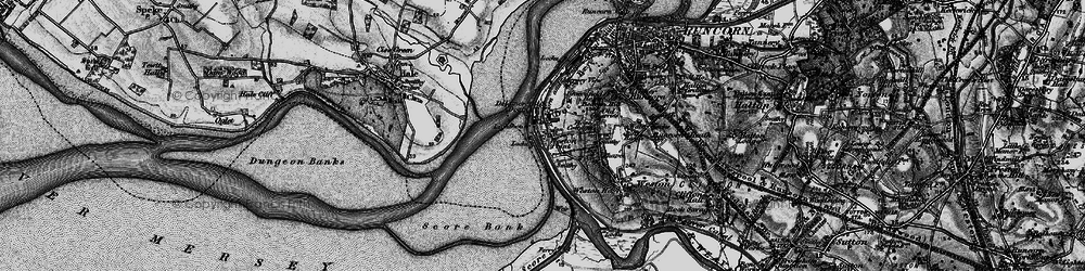 Old map of Weston Point in 1896
