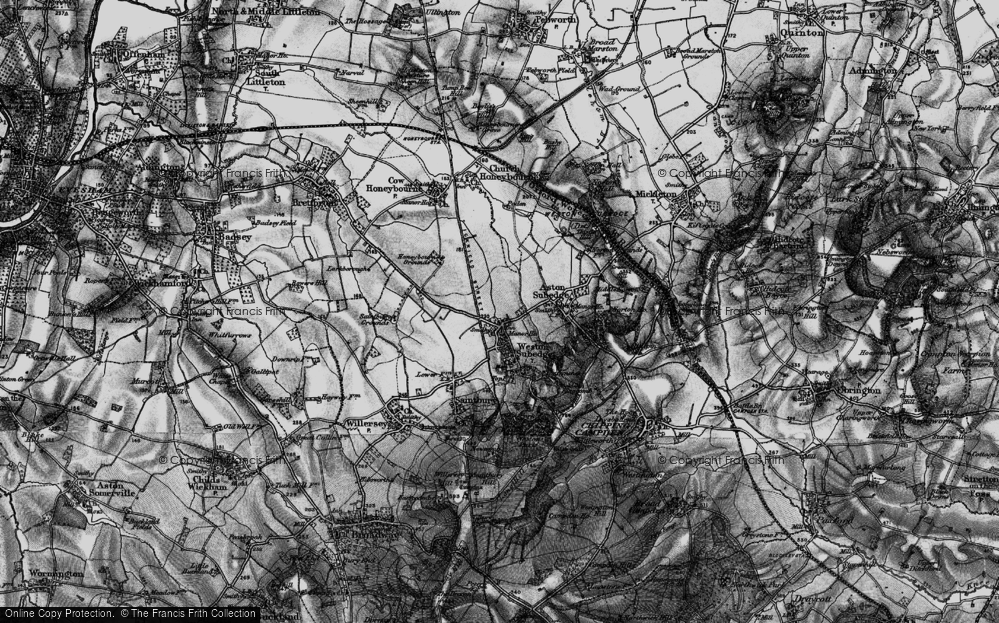 Old Map of Weston-sub-Edge, 1898 in 1898