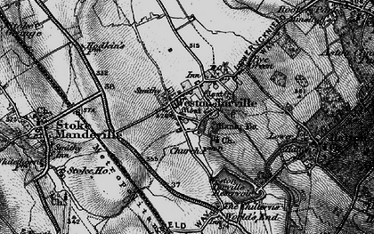 Old map of Weston Turville in 1895