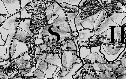 Old map of Weston under Wetherley in 1898