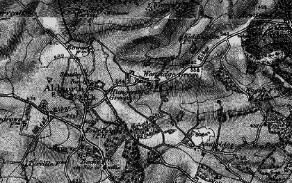 Old map of Westridge Green in 1895