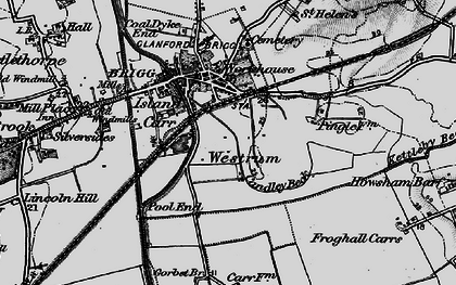 Old map of Westrum in 1895