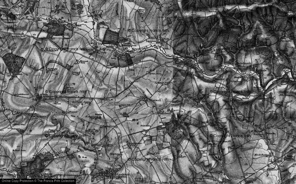 Old Map of Westwell, 1896 in 1896
