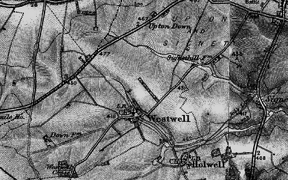 Old map of Westwell in 1896