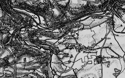 Old map of Iford Manor in 1898