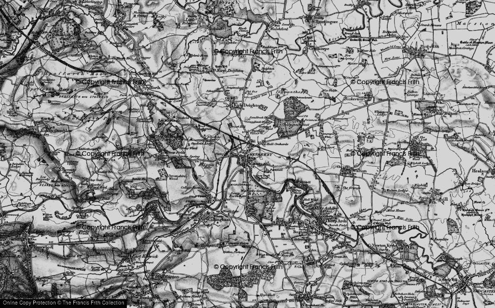 Old Map of Historic Map covering Linton Ings in 1898
