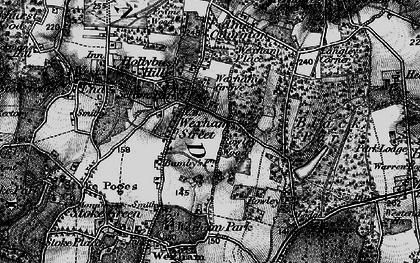 Old map of Blackpark Lake in 1896