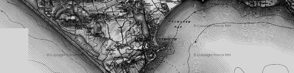Old map of Weymouth in 1897