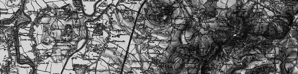 Old map of Whaddon in 1896