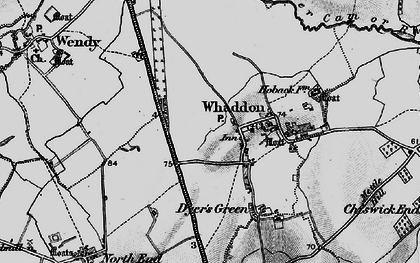 Old map of Whaddon Gap in 1896