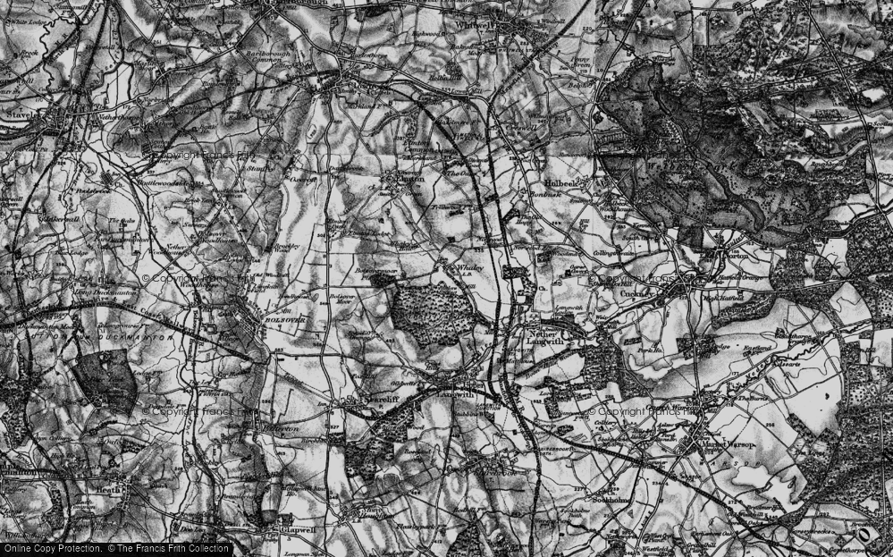 Old Map of Historic Map covering Whaley Common in 1899