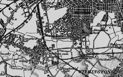 Old map of Whalley Range in 1896