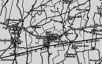 Old map of Whaplode in 1898
