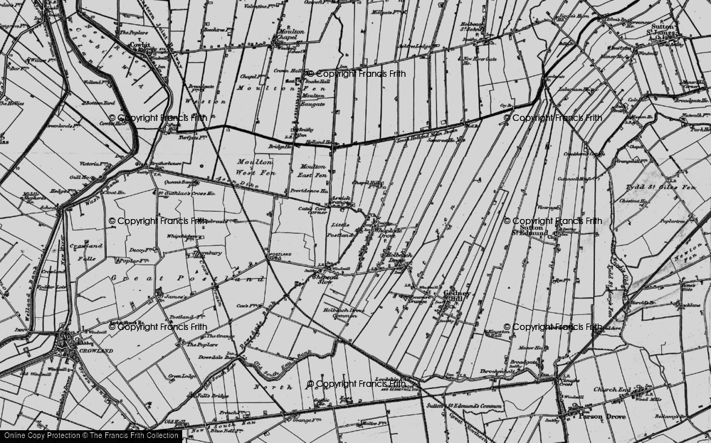 Old Map of Whaplode Drove, 1898 in 1898