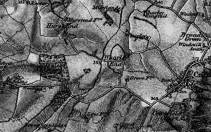 Old map of Wharley End in 1896