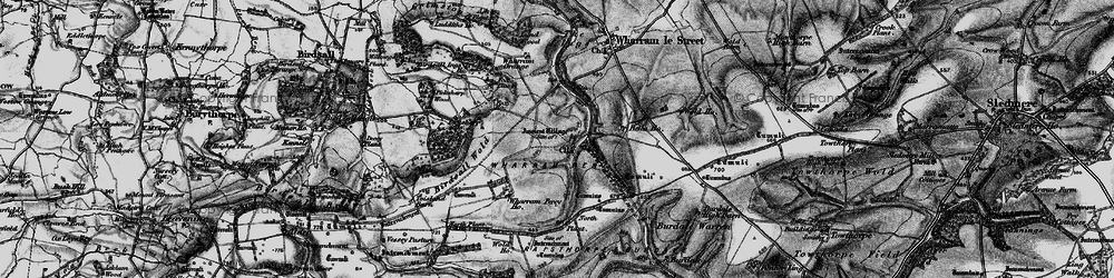 Old map of Wharram Percy Village in 1898