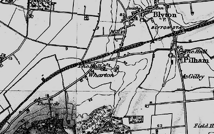 Old map of Wharton in 1895