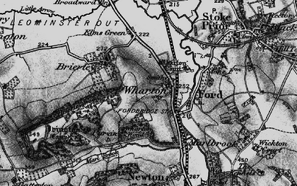 Old map of Wharton in 1899