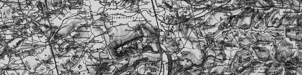 Old map of Wharton in 1899