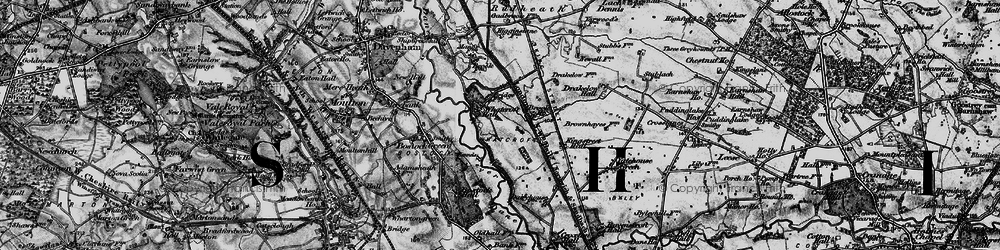 Old map of Whatcroft in 1896