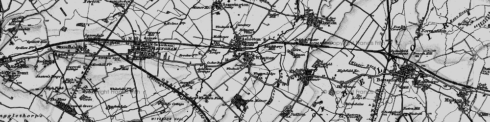 Old map of Whatton Manor in 1899