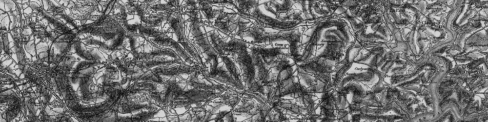 Old map of Wheal Baddon in 1895