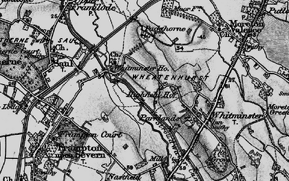 Old map of Whitminster Ho in 1896