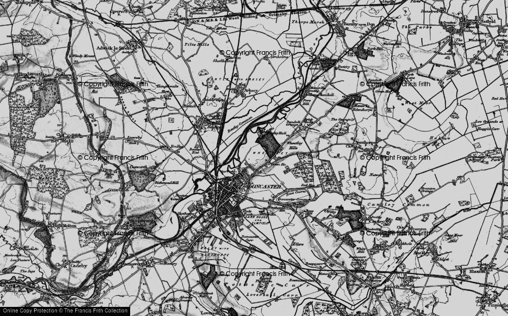 Old Map of Historic Map covering Bentley Common in 1895