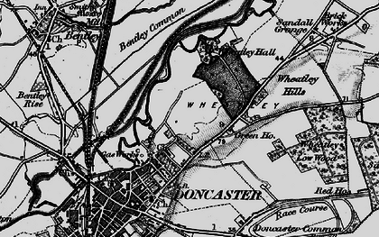 Old map of Bentley Common in 1895
