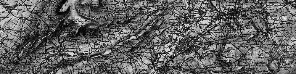 Old map of Cuckstool Lane Top in 1898