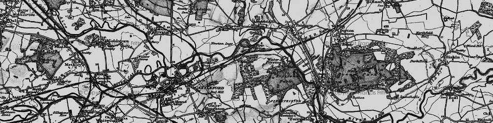 Old map of Wheldale in 1896