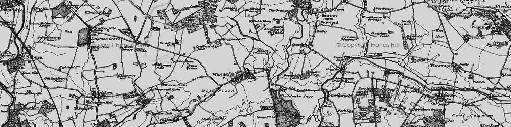 Old map of Wheldrake in 1898