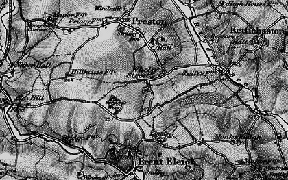 Old map of Monks Eleigh Tye in 1896