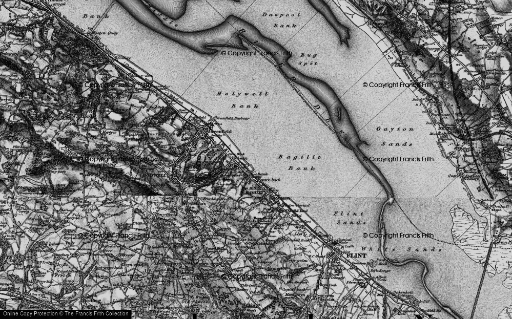 Old Map of Whelston, 1896 in 1896