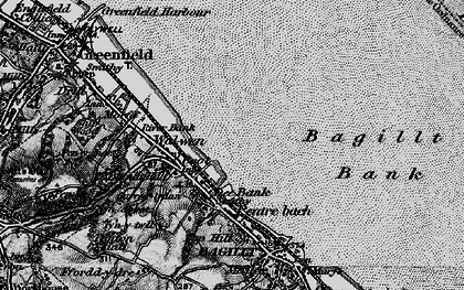 Old map of Whelston in 1896