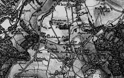Old map of Whickham Fell in 1898