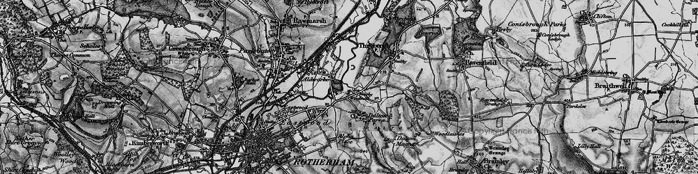 Old map of Whinney Hill in 1896