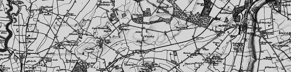 Old map of Whisby in 1899